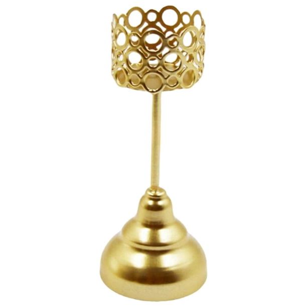 Candelabro para lamparilla de té, candelabro de centro de mesa, diseño hueco, decoración geométrica, soporte para decoración de Bar de boda Estilo D Macarena Portavelas candelita