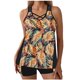 thumbnail image 2 of Trajes de baño tankini para mujer Trajes de baño vintage estampados para mujer Trajes de baño conservadores Traje de baño bikini con falda de playa estampada para mujer, 2 of 8