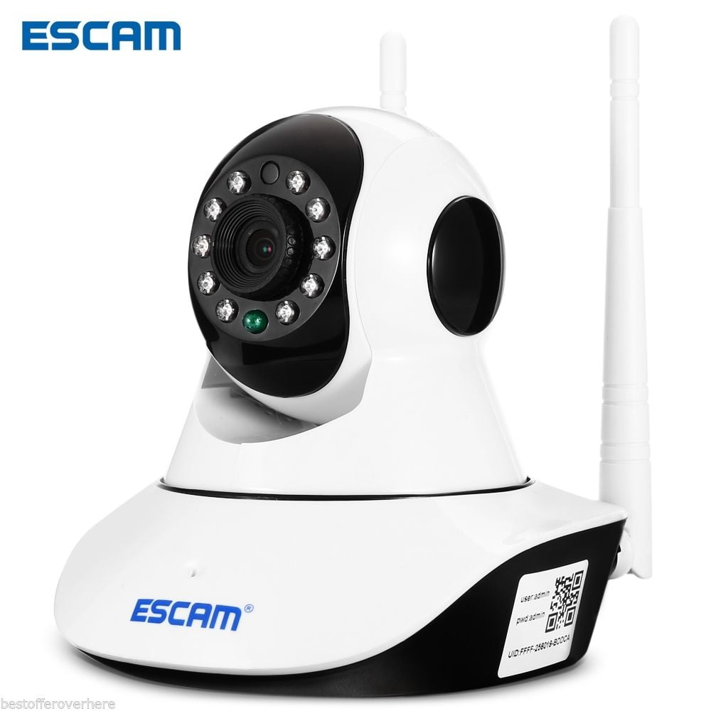 ESCAM G02 720P HD Wifi Security Camera Indoor Night Vision Wireless Pan ...