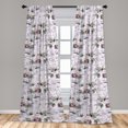 thumbnail image 2 of Flower Window Curtains, Pastel Colors of Watercolor Floral Blossoms and Leaf Prints Pattern, Lightweight Decor 2-Panel Set with Rod Pocket, Pair of - 28"x63", Pastel Purple Sage Green, by Ambesonne, 2 of 3