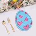 thumbnail image 2 of MXTPOV 10pcs Paper Plates for Party, Cute Easter Eggs Shaped Plates for Holiday Picnic, Easter Decorations, Disposable Plates, Home Decor, 2 of 5