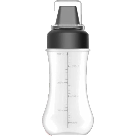 Condiment Squeeze Spray Bottle, 5 Hole Squeeze Bottle with Measurement Markings for Sauces, Salad Dressing, Ketchup, Oil, Kitchen Condiment Dispenser