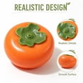 thumbnail image 2 of Persimmon Vaseline Squishy Toy, Orange Persimmon Stress Ball with Green Calyx, Jelly Filled Squeeze Fidget Toy, Stress Relief Sensory Toy for Kids Adults, Fruit Desk Decor Gift, 2 of 6