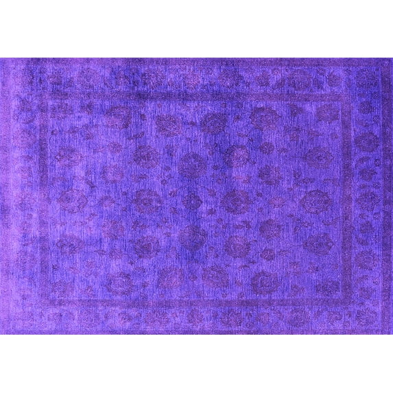 Ahgly Company Indoor Rectangle Oriental Pink Industrial Area Rugs, 8' x 10'