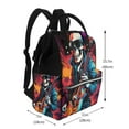 thumbnail image 2 of Easygdp Rock Skull Singer para Bolsa de Bebé de Gran Capacidad con Múltiples Bolsillos, Bolsa de Pañales para Padres, Bolsa de Viaje Organizada y Elegante, 2 of 6
