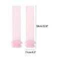 thumbnail image 2 of INSPIRE CHIC Women's Long Ruffle Tulle Cuff Sleeves Mesh Sheer Arm Cover Fingerless Gloves for Wedding 1 Pair Pink One Size, 2 of 6