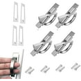 thumbnail image 1 of Jinsinto 4pcs 180° Rotatable Recessed Door Handle Concealed Handle Tatami Hidden Handles 10cm, 1 of 4