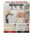 thumbnail image 2 of Sakugi Clothes Drying Rack, 2-Tier Foldable Laundry Drying Rack for Clothing with 32 Rods, Rustproof, Freestanding, for Indoor & Outdoor, 55" x 22.8" x 36.5", Gray, 2 of 11