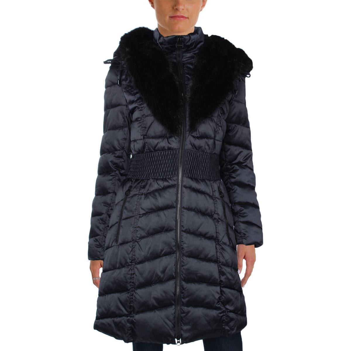 Laundry by Shelli Segal Womens Smocked Faux Fur Parka by Laundry by Shelli Segal