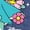 HEATHER NAVY, variant on Alice in Wonderland - Curiously Lucky - Youth Girls Fitted Short Sleeve T-Shirt