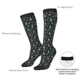thumbnail image 4 of Balery Gold Snowflake Christmas Tree Printed Novelty Socks Men's Women's Crew Socks Sports Socks Knee High Socks Cotton Socks Quirky and Cool Socks, 4 of 9