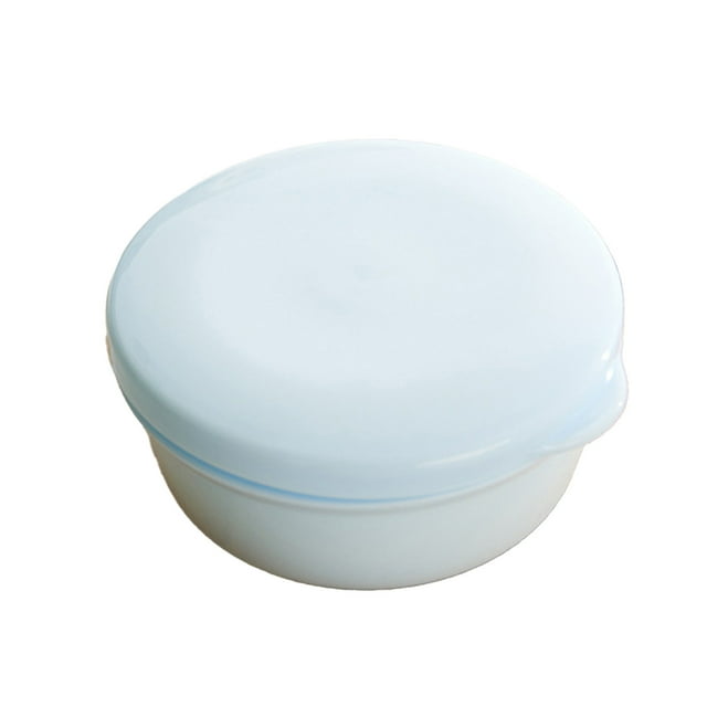 Btomtd Portable Soap Box Double Drainage Sealed Soap Box Soap Carrying Case Bathroom Storage Shelf Open Mouth Large Volume Soap Container, Blue