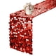 thumbnail image 1 of Camino de mesa Yblut con lentejuelas rojas, 30 x 275 cm, para bodas, 1 of 8