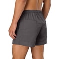 thumbnail image 7 of USNSM Men's Linen Shorts Summer Loose Fit Bermuda Shorts with Pockets Casual Drawstring Elastic Waist Vacation Beach Shorts Gray S, 7 of 7