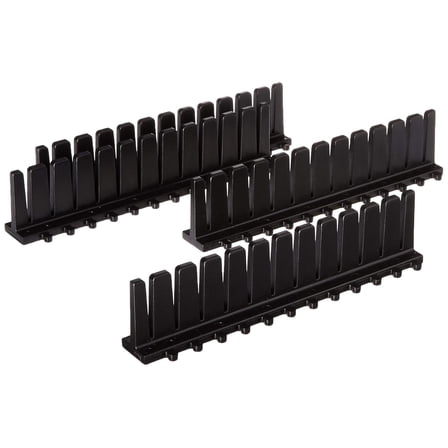 Norpro nife Drawer Organizer Set, 4 Count (Pack of 1), 2" H, Black