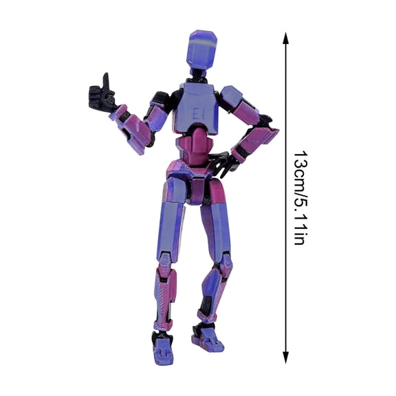 Joint Movable 3D Printed Robot Set Flexible Action Figure with Interchangeable Hands and Weapons Professional Grade Desktop Ornament for Display