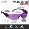 thumbnail image 5 of Safe Handler Hyline Safety Glasses Assorted Colors, Anti-Scratch & Anti-Fog For Men/Women (12 Pairs) | ANSI Z87.1 | One Size Fits All, 5 of 6