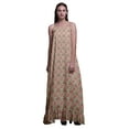 thumbnail image 1 of Bimba Beige2 Floral Ranunculus & Roses Nightwear For Women Printed Nightgown Spaghetti Strap Maxi Dress Sleepwear XXX-Large, 1 of 5