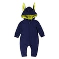 thumbnail image 1 of Rabbit Ropa de escalada Bebé Recién nacido Trajes Cremallera con capucha Nuevo azul oscuro 73, 1 of 7