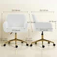 thumbnail image 3 of HOMCOM Office Chair with Adjustable Height, Swivel Vanity Desk Chair, 3 of 10