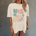 thumbnail image 2 of BOOMNY Women's T-Shirts Short Sleeve Tshirts for Women Crew Neck Floral Graphic Breathable Summer Tee Shirt, 2 of 4