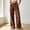 Coffee, variant on Womens Wide Leg Linen Pants Summer Beach High Waisted Cropped Flowy Pants Dressy Casual Beach Pants with Pockets(Coffee,XL)