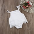 thumbnail image 3 of Hirigin Infant Baby Girl White Lace Dress Cotton Sleeveless Jumpsuit, 3 of 5