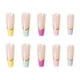thumbnail image 3 of Uñas postizas de longitud media, uñas postizas tipo ataúd, acrílicas, cobertura total, para mujeres y niñas, 24 unidades, 3 of 5