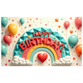 thumbnail image 2 of Rainbow Theme Happy Birthday Banner Colorful Balloons Star Decorations Birthday Celebration for Kids Party Indoor Decoration Photo Shoot, 2 of 8