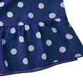 thumbnail image 6 of VEKDONE Womens Plus Size Dress Sleeveless Crew Neck Beach Dresses Polka Dot Chiffon Ruffled A-Line Dress Casual Party Flared Sundress Dark Blue S, 6 of 7