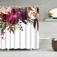 thumbnail image 1 of Colorful Flower Shower Curtain with 12 Hooks Rose Floral Decorative Bath Curtain 72 x 72 Inch Polyester Fabric Machine Washable Waterproof Bathroom Curtain (Summer Flower), 1 of 6