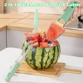 thumbnail image 2 of Suuker Watermelon Cutter Slicer, 3-in-1 Watermelon Cutter Slicer Tool, Stainless Steel Watermelon Popsicle Cutter Watermelon Fork Slicer Cutter Melon Cutter Watermelon Knife Fruit Cutter, 2 of 6