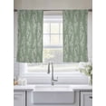 thumbnail image 5 of Dark Green Botanical Sheer Curtains 54 Inch Length 2 Panels Set Window Treatments, Pastoral Elegant Spring Floral Rod Pocket Semi Curtains for Living Room/Bedroom/Kitchen Décor, 104"W x 54"L, 5 of 7