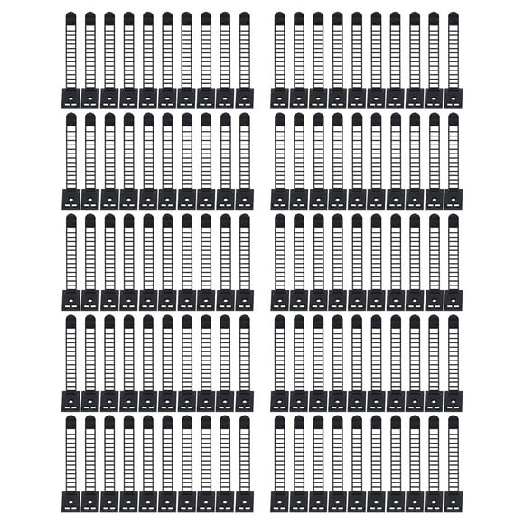 Oubit Clips de Gestion de Câble Auto-Adhésifs, 100 Pcs Clips de Gestion de Câble Adhésifs Réglables Pinces de Fil en Nylon Qualité Inégalée