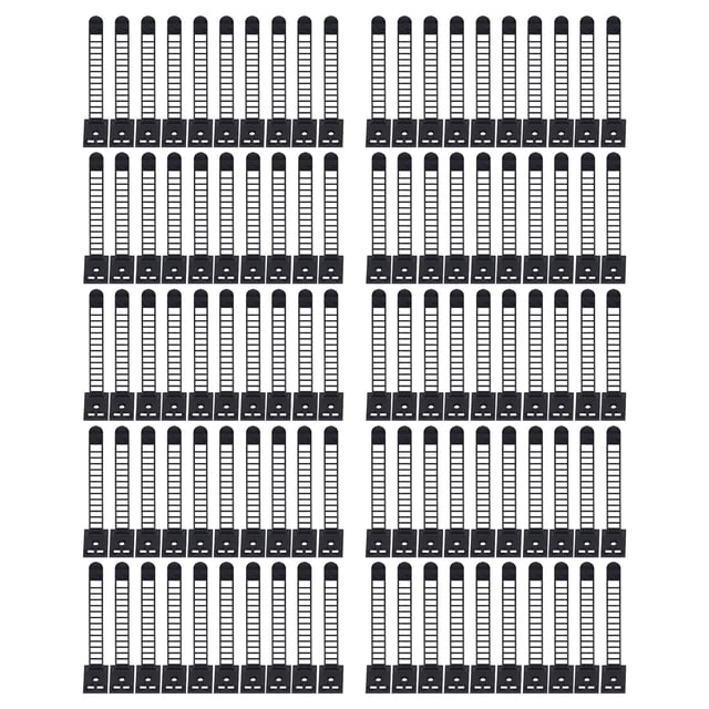 Clips de gestión de cables autoadhesivos, 100 piezas Clips de alambre de nailon para gestión de cables adhesivos Abrazaderas Clips de gestión de cables adhesivos ajustables Funcionamiento suave NikouMX herramienta