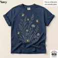 thumbnail image 5 of Firefly and Wildflower Graphic T-Shirt, Cottagecore Lightning Bug Tee, Botanical Garden Nature Lover Shirt, Boho Floral Gift for Women, 5 of 7