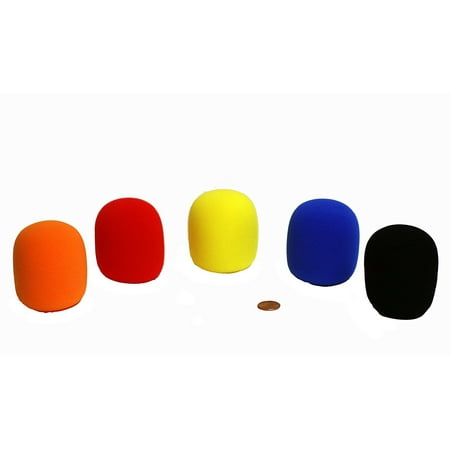 Tetra-Teknica DFFZ5P Ball Type Handheld Microphone Windscreen Mixed Color 5-Pack