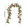 thumbnail image 3 of Cabinet Wreaths For Kitchen,Christmas Artificial Garlands, Xmas Berry Holly Leaves Garland Faux Greenery Garlands Winter Snowy Red Berries Hanging Vine for Wedding Party Home Decoration, 3 of 6