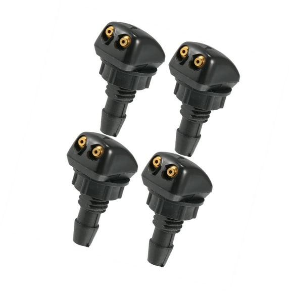 Motoforti 4 Pcs Universal Windshield Washer Nozzle Windshield Sprayer Nozzle Black