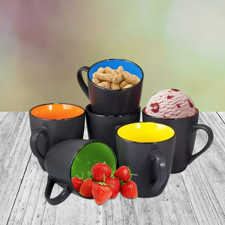 Bruntmor 6 Count Multi Color Dot Coffee Mug Set, 16 Oz Ceramic Mugcup Set,  6 Count (Pack of 1) - Harris Teeter
