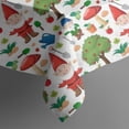 thumbnail image 5 of White Christmas Gnome Pattern Square Tablecloth,Waterproof Square Table Cover,Wipeable Spillproof Washable Table Cover for Home Kitchen Party Decor 60"x60"(152x152cm), 5 of 6