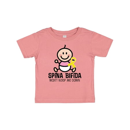 

Inktastic Spina Bifida Baby Girl Awareness Ribbon Girls Baby T-Shirt
