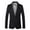 Black, variant on IYTR Men's Blazer Single Button Slim Blazer Jacket Solid Color Business Wedding Party Suit Jacket Office Work Wear Khaki XXL