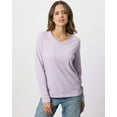 thumbnail image 2 of Real Essentials 4 Pack: Women's V-Neck Cotton Long-Sleeve T-Shirt (Available in Plus Size), 2 of 6