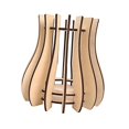 thumbnail image 4 of Jarrón de rompecabezas de madera para decoración del hogar, centro de mesa, soporte de flores para Año Nuevo marrón, 4 of 9