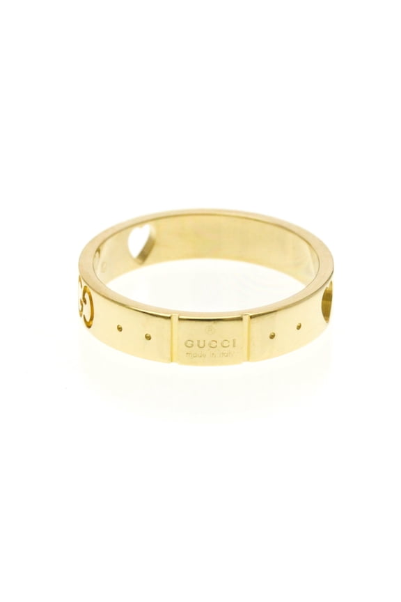 Pre-Owned Gucci Icon Heart Ring Yellow Gold (18K) Fashion No Stone Band Ring Gold