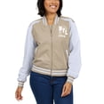 thumbnail image 4 of Women's WEAR by Erin Andrews  Tan New York Liberty Tonal Full-Zip Bomber Jacket, 4 of 5