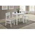 thumbnail image 3 of Coaster Bucknell 3-Piece Round Drop Leaf Dining Table Set, White, 3 of 19