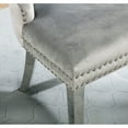 thumbnail image 5 of Nailhead Trim and Metal Ring Feature / 2 Gray Dining Side Chairs, 5 of 5