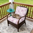 thumbnail image 4 of Outdoor Patio Cushion Covers 4 Pack Pink Leaf Patio Chair Cushion Covers with Ties and Zipper Waterproof Outdoor Seat Cushion Covers for Patio Furniture 22"x22", 4 of 9